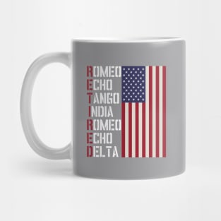 Military, Police, Pilot Retirement Gift Phonetic Alphabet Mug